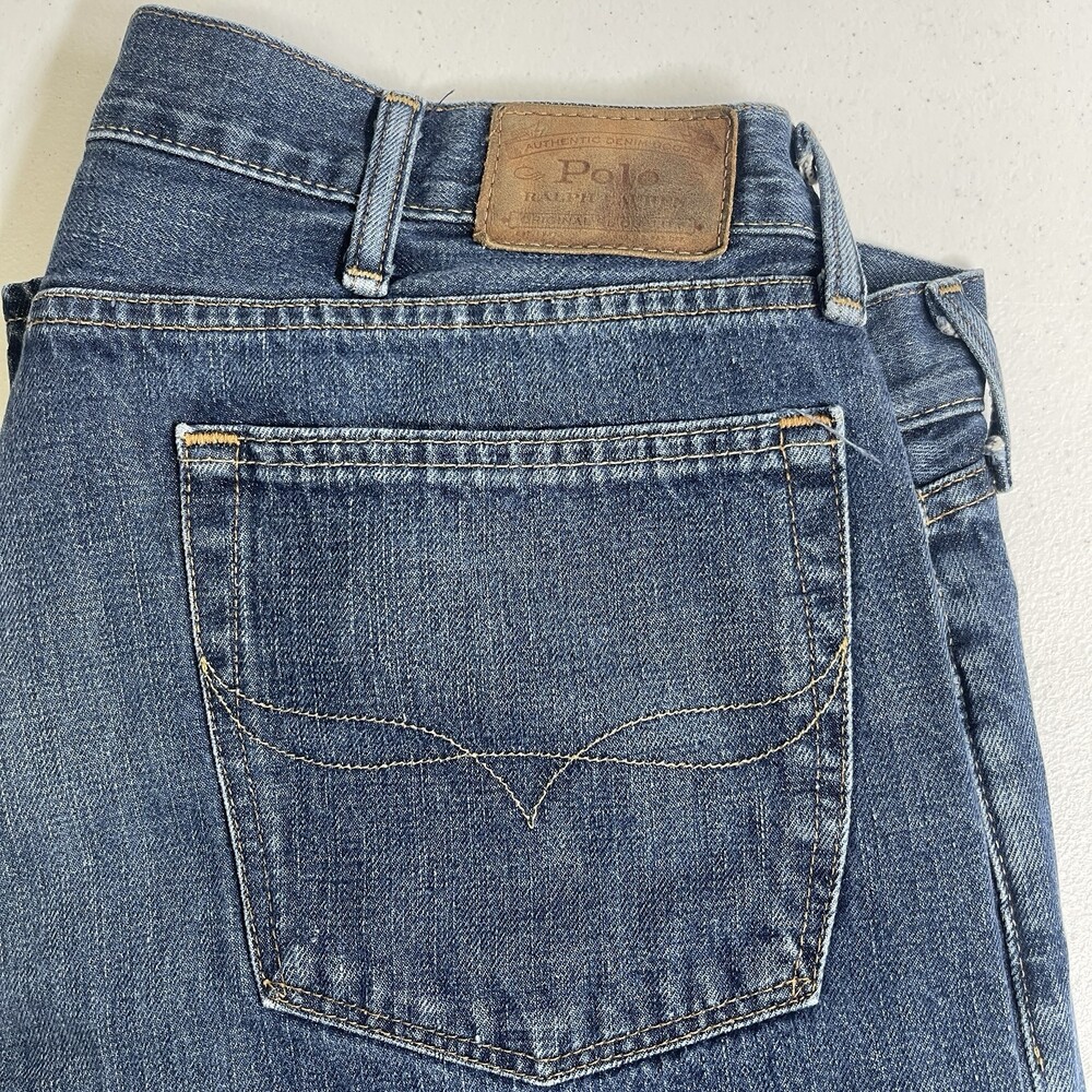 Polo Ralph Lauren Hampton Straight Jeans Mens 38x32 Medium Wash Denim Pants